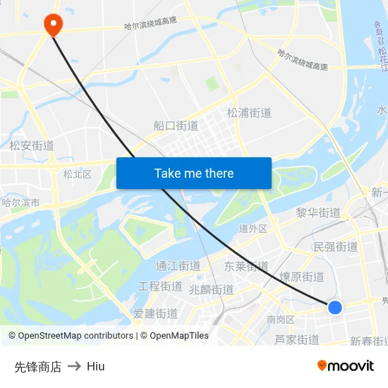 Pioneer Store to Hiu map