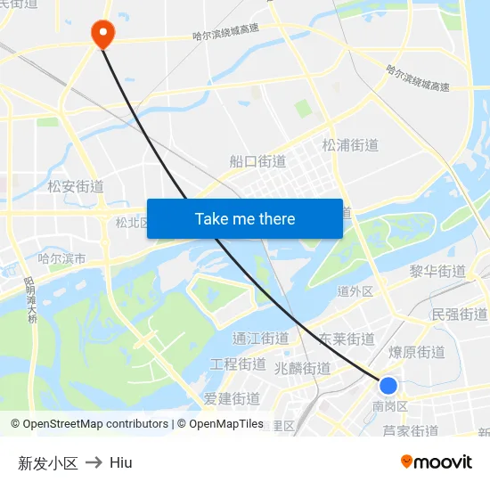 Xinfa Community to Hiu map
