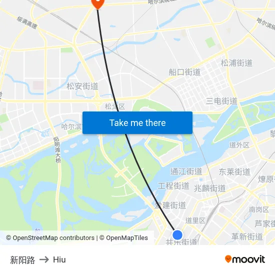 Xinyang Road to Hiu map