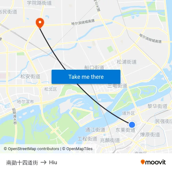 Nanxun 14th Street to Hiu map