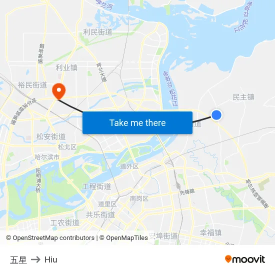 Five Stars to Hiu map