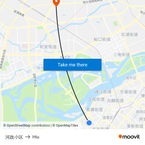Hezheng Residential Area to Hiu map