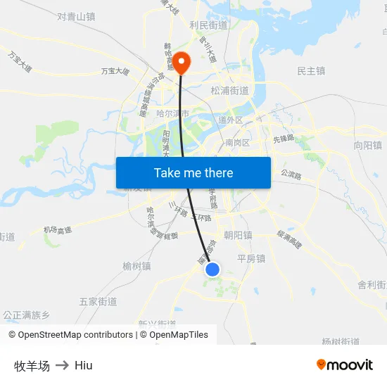 Shepherd Farm to Hiu map