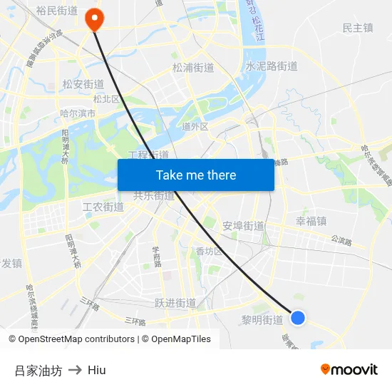 Lujia Oil Mill to Hiu map