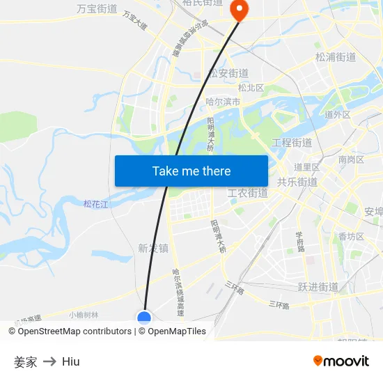 Jiang Family to Hiu map