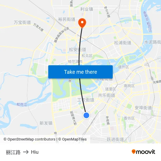 Lijiang Road to Hiu map