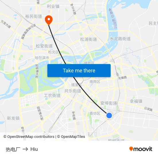 Thermal Power Plant to Hiu map
