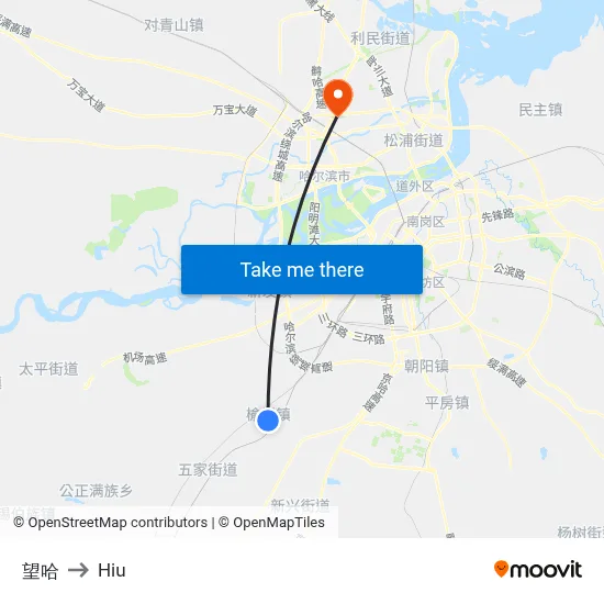 Wang Ha to Hiu map