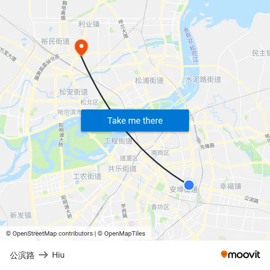 Gongbin Road to Hiu map