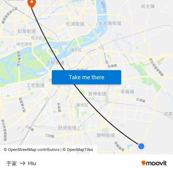 Yu Jia to Hiu map