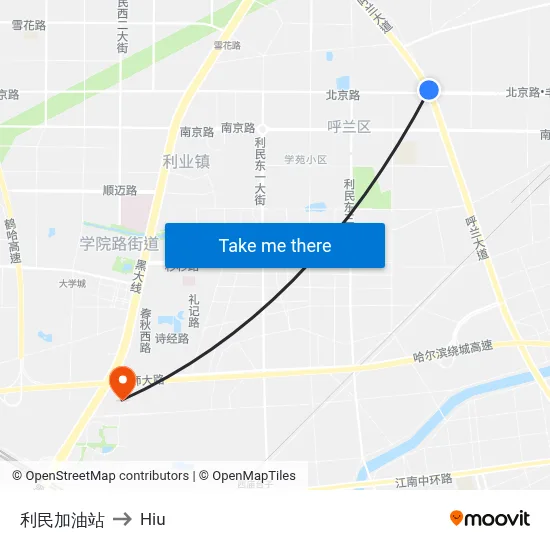 Limin Gas Station to Hiu map