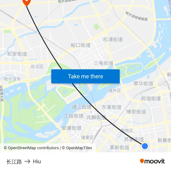 Changjiang Road to Hiu map