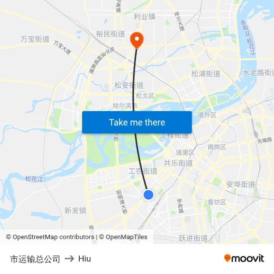 City Transport Corporation to Hiu map