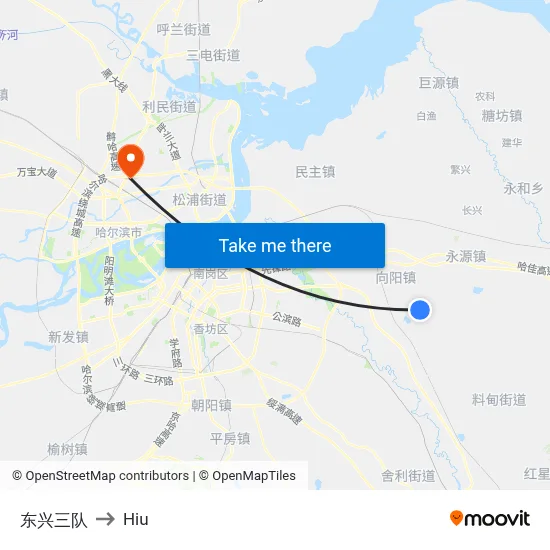 Dongxing 3rd Team to Hiu map