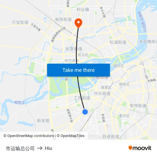 City Transport Corporation to Hiu map