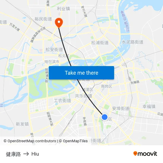 健康路 to Hiu map