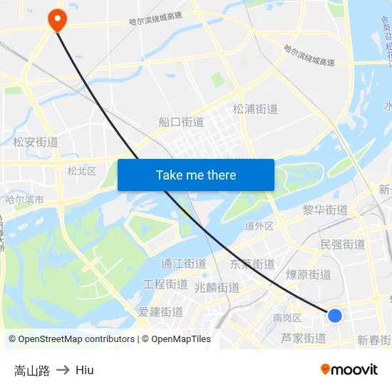 Songshan Road to Hiu map