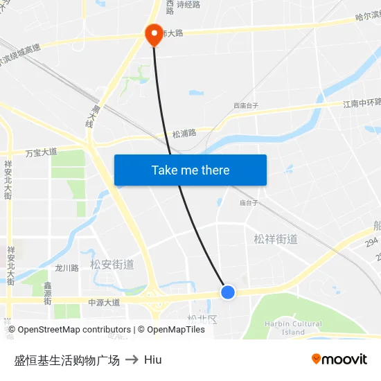 Shenghengji Shopping Plaza to Hiu map