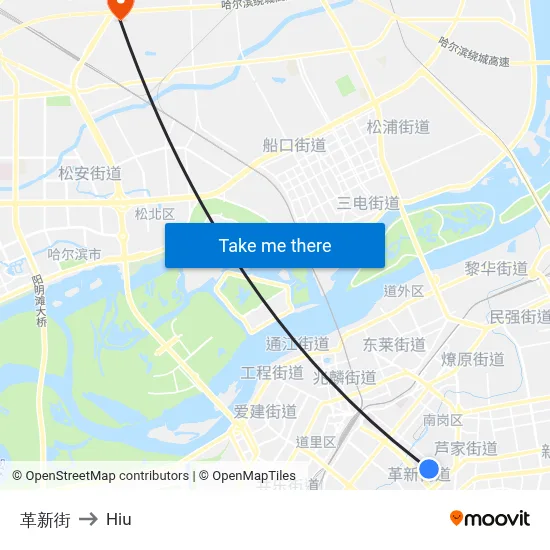 革新街 to Hiu map