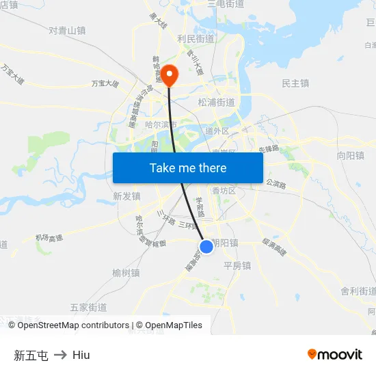New Wutun to Hiu map