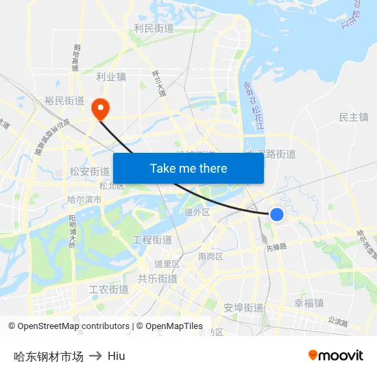 Hadong Steel Market to Hiu map