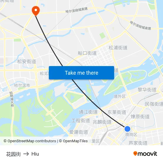 Garden Street to Hiu map