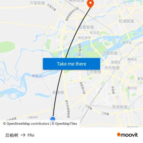 Hou Yushu to Hiu map
