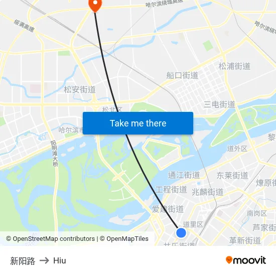 Xinyang Road to Hiu map