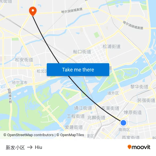 Xinfa Community to Hiu map
