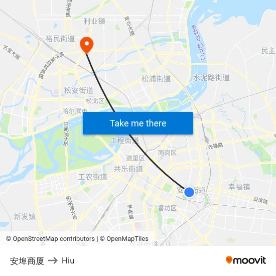 Anbu Mall to Hiu map