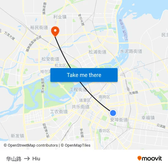Huashan Road to Hiu map