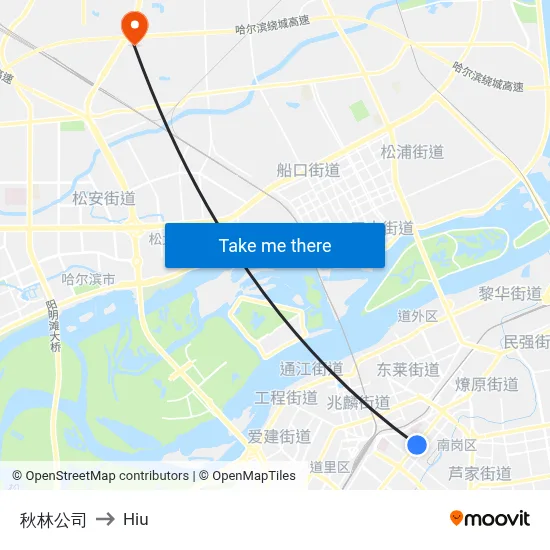 Qiulin Company to Hiu map