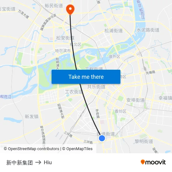 Xinzhongxin Group to Hiu map