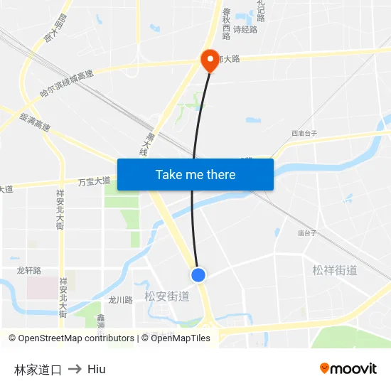 Linjia Intersection to Hiu map