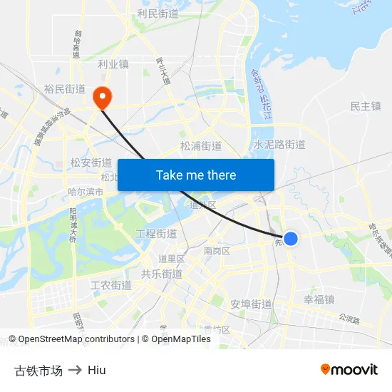 Ancient Iron Market to Hiu map