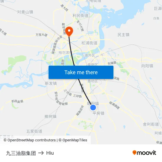 九三油脂集团 to Hiu map