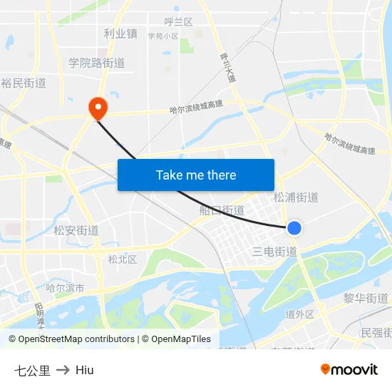 Seven Kilometers to Hiu map