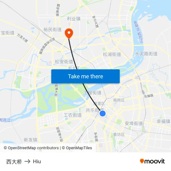 West Bridge to Hiu map
