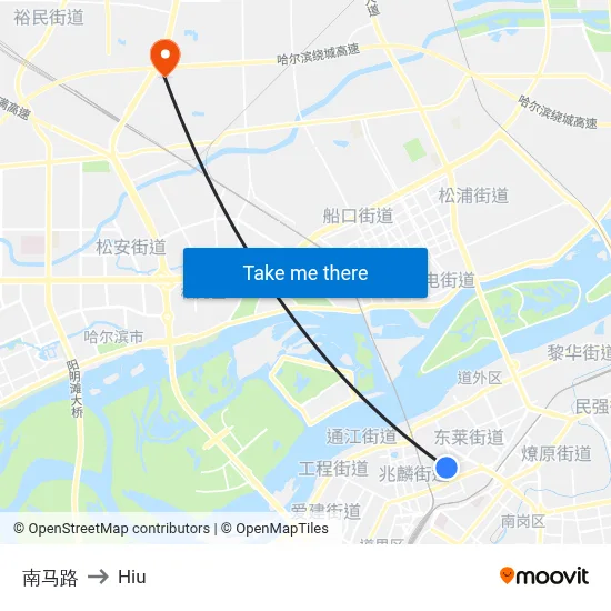 South Road to Hiu map