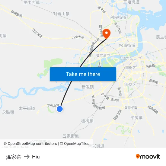 Wenjia Kiln to Hiu map