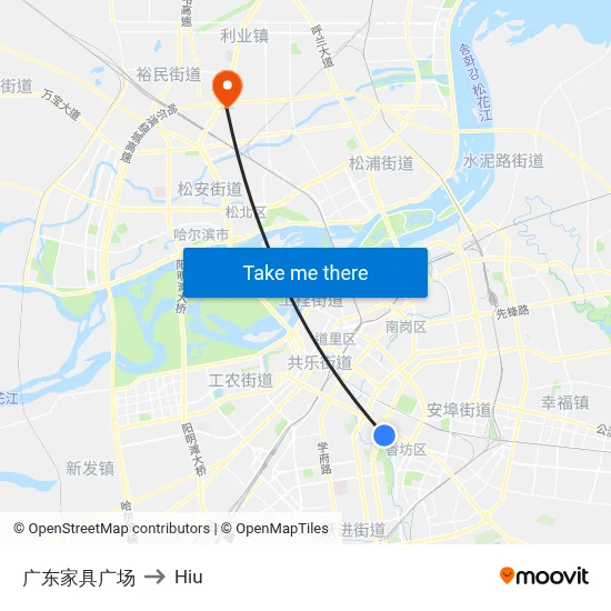 Guangdong Furniture Plaza to Hiu map