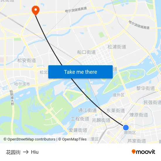 Garden Street to Hiu map