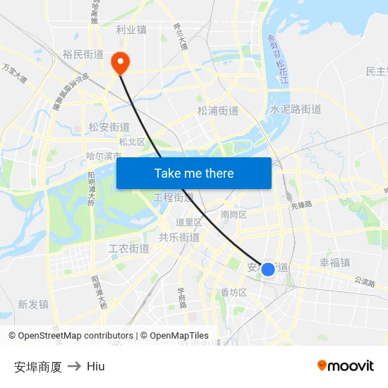 Anbu Mall to Hiu map