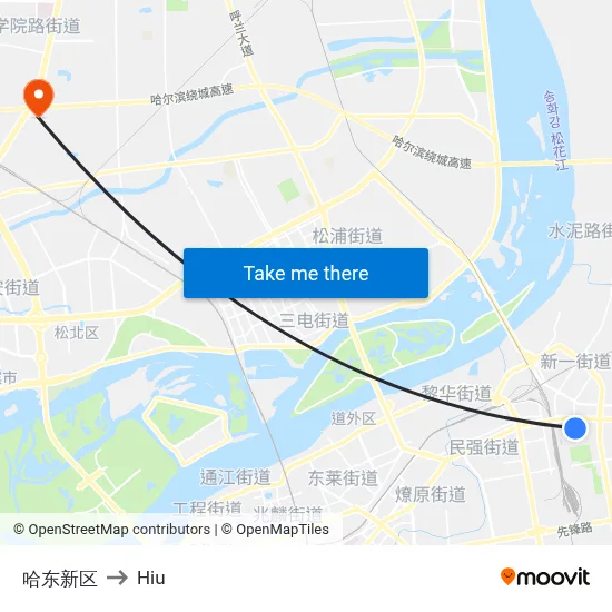 Ha East New District to Hiu map