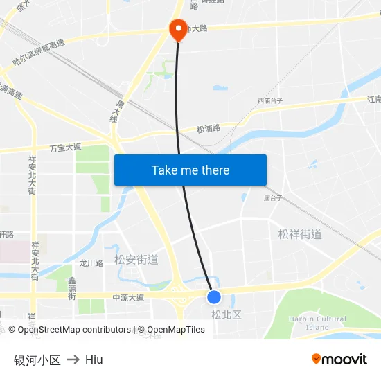 Galaxy Residential Complex to Hiu map