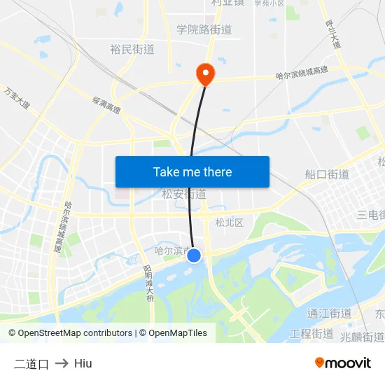 Erdao Gate to Hiu map