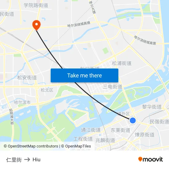 Renli Street to Hiu map