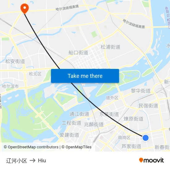 Liaohe Residential Area to Hiu map