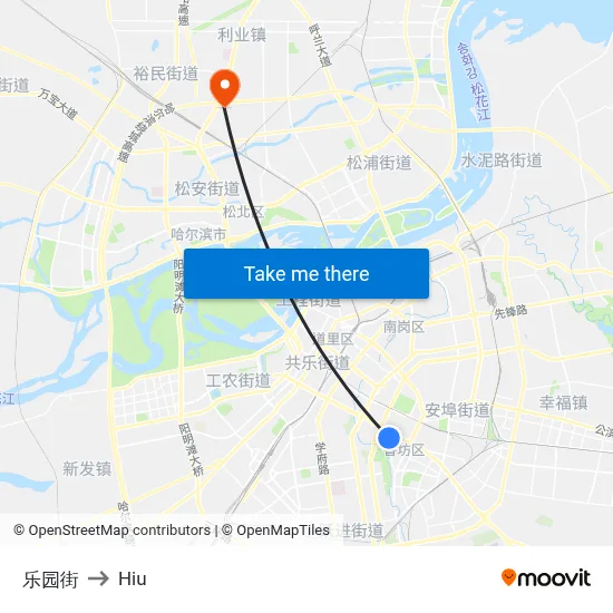 Le Yuan Street to Hiu map