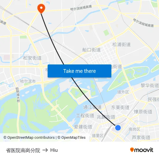 Provincial Hospital Nangang Branch to Hiu map